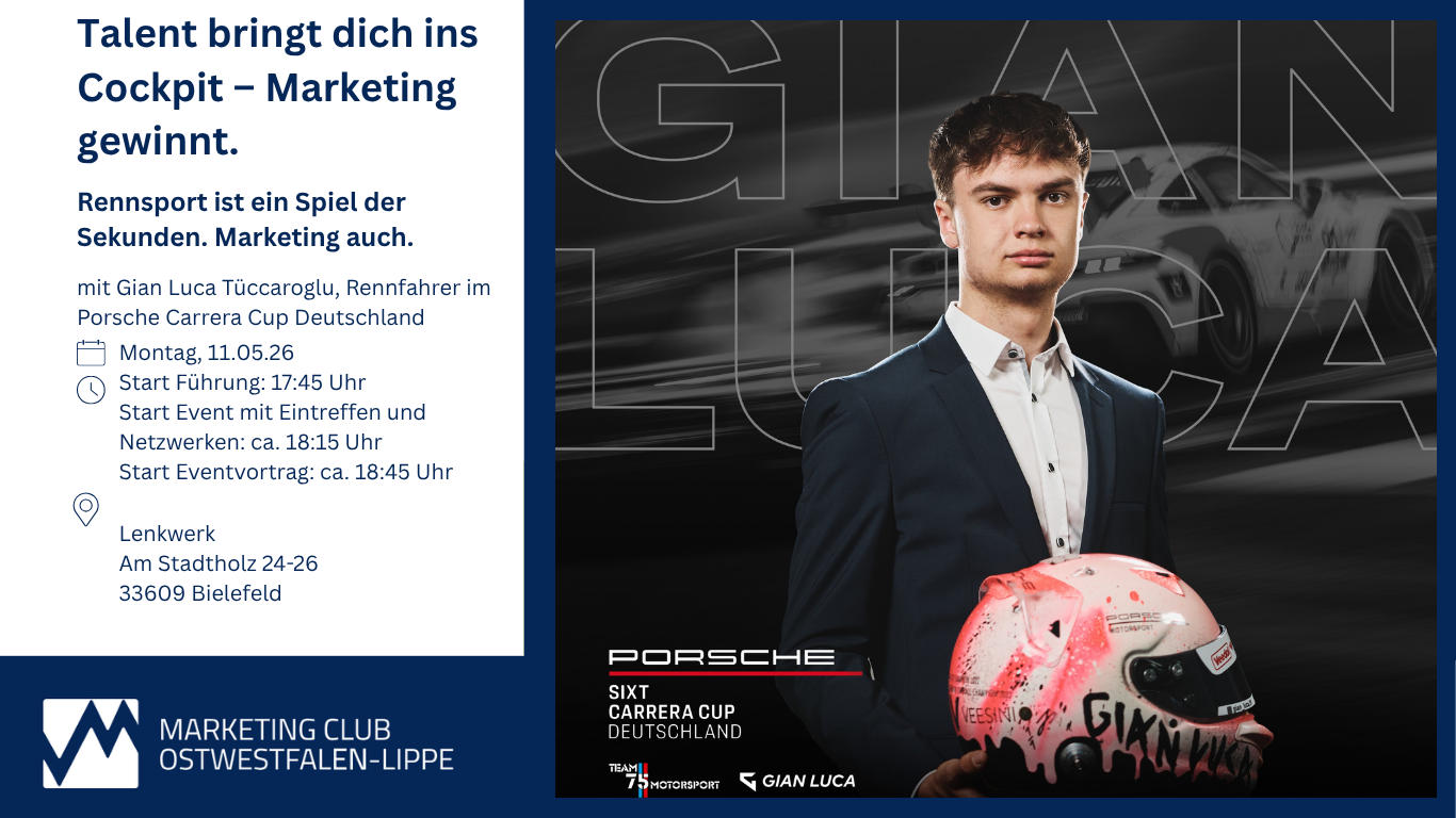 Talent bringt dich ins Cockpit – Marketing gewinnt.